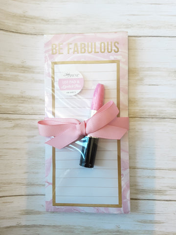 Cute Notepads with Lipstick Pen