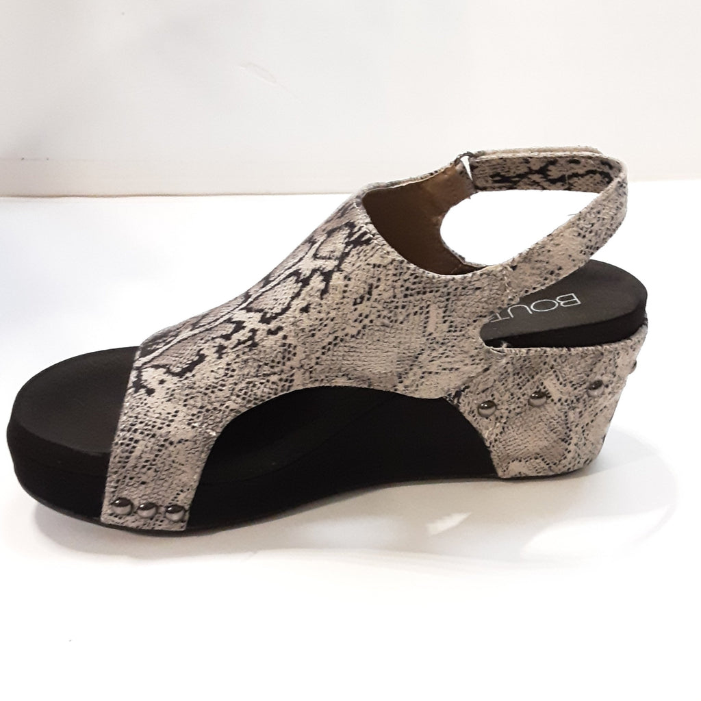 Snake Print Wedge Sandal | Boutique by Corkys | Cabot