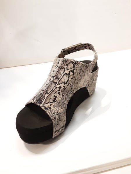 Snake Print Wedge Sandal | Boutique by Corkys | Cabot