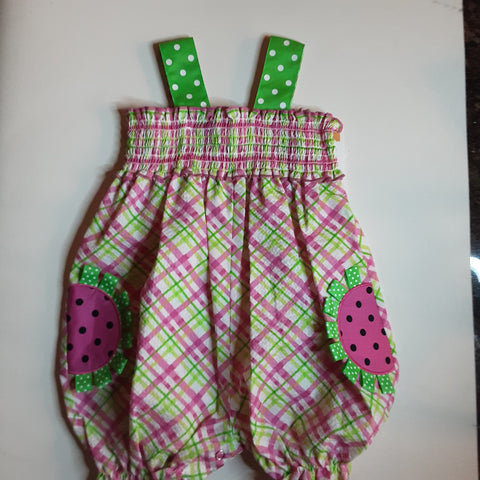 Plaid Seersucker  Watermelon  Bubble Suit | Bonnie Baby