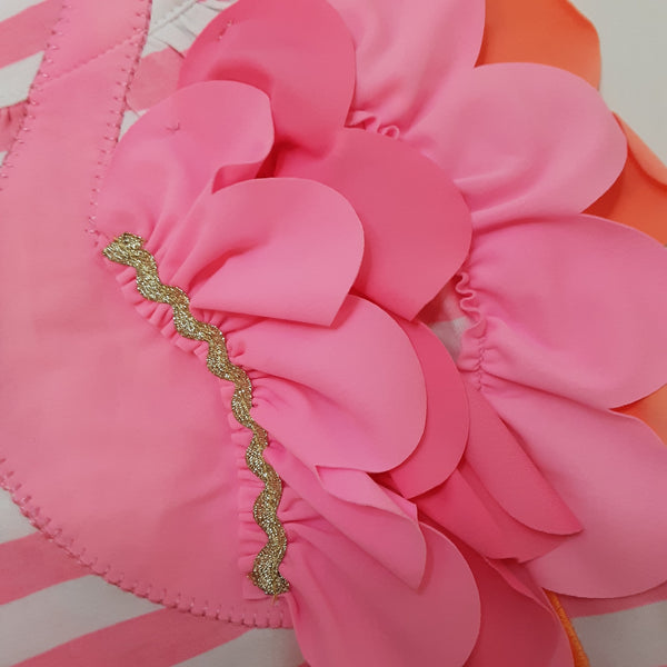 Neon Pink Flamingo Bubble Suit | Mud Pie size 6-9 m