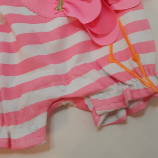 Neon Pink Flamingo Bubble Suit | Mud Pie size 6-9 m