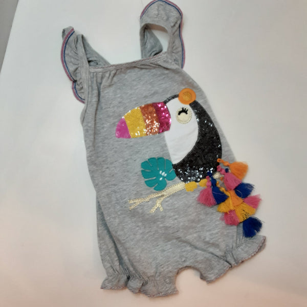 Infant Toucan Bubble Suit with Coordinating Toucan Bib | Mud Pie