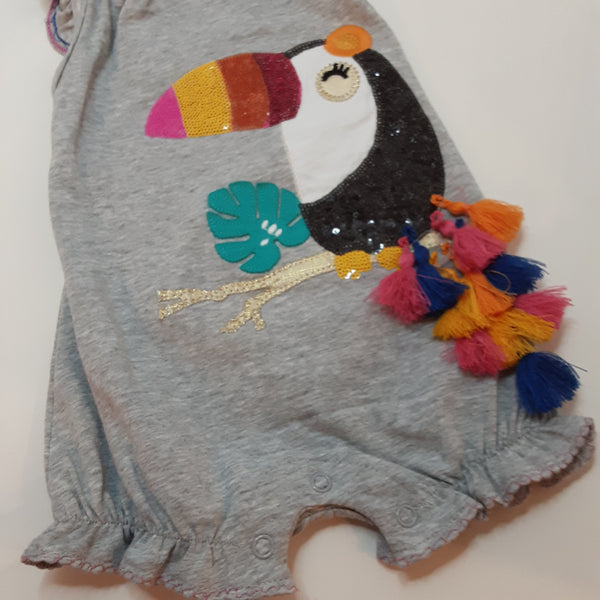 Infant Toucan Bubble Suit with Coordinating Toucan Bib | Mud Pie