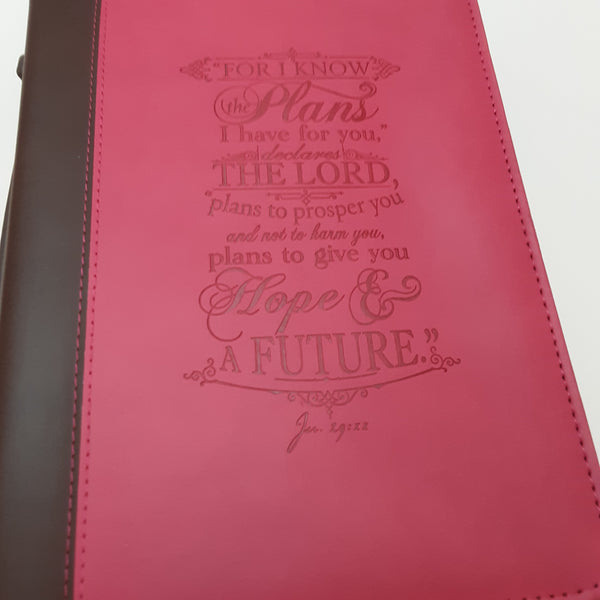 Pink I Know The Plans...Bible Cover
