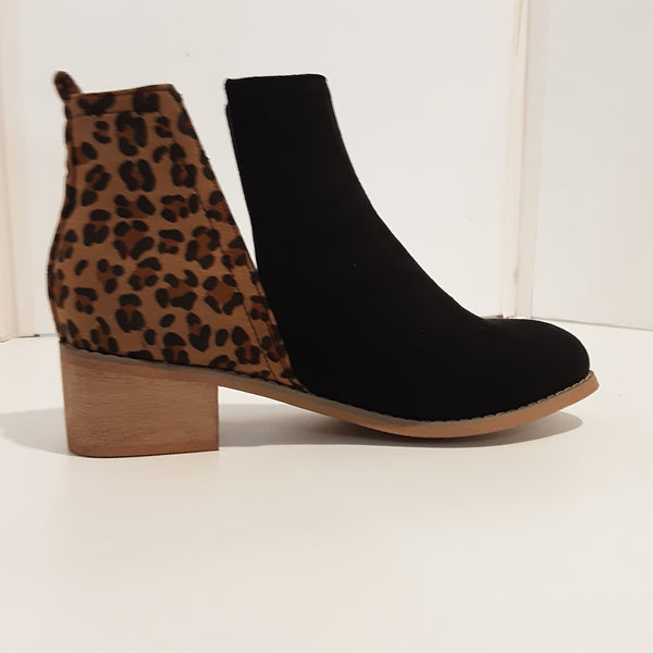 Leopard Print Split Bootie | Boutique by Corkys Sheild