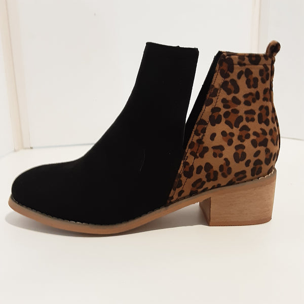 Leopard Print Split Bootie | Boutique by Corkys Sheild