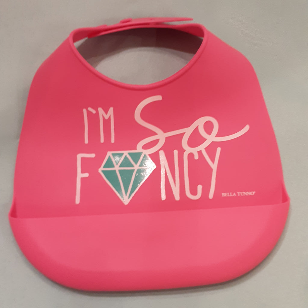 Waterproof silicone Baby Bib - "I'm so Fancy"