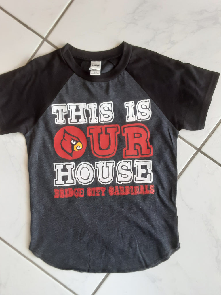Raglan style "This Is OUR House - Bridge City Cardinals" Unisex T-Shirt