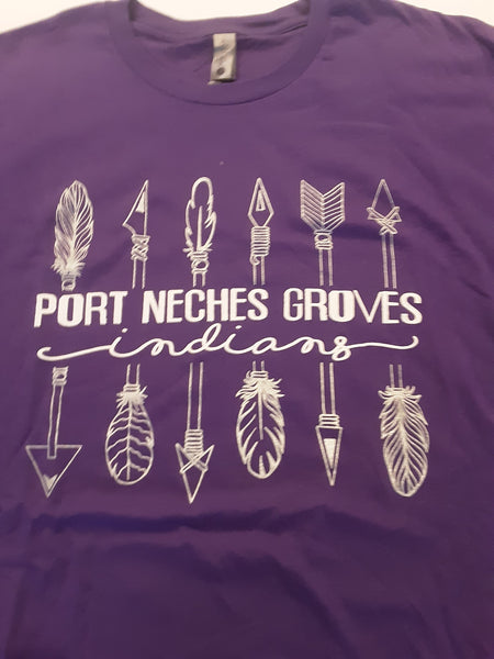 "Port Neches Groves Indians" Arrows T-shirt