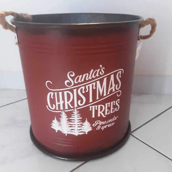 Tin Christmas Message Planters - Three sizes available