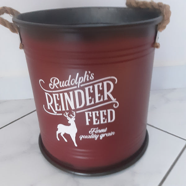 Tin Christmas Message Planters - Three sizes available