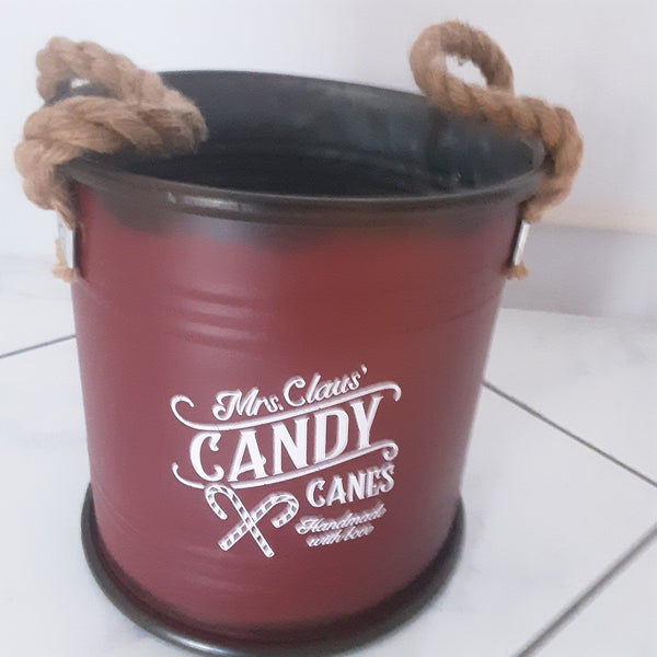 Tin Christmas Message Planters - Three sizes available