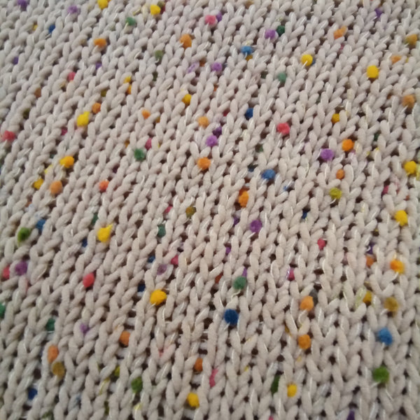 Distressed Cropped Confetti Sweater | POL