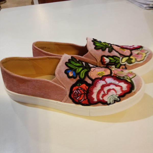 Velvet Vintage Rose Slip On Shoes | Dirty Laundry - Jiana