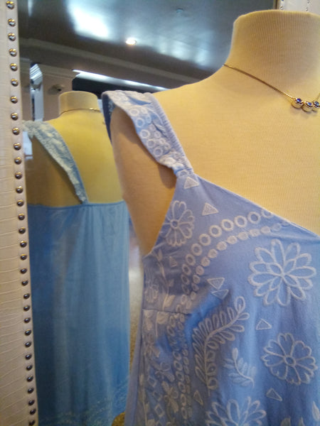 Light Blue Embroidered Dress | Savanna Jane