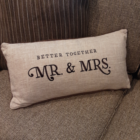 Mr & Mrs Better Together Pillow