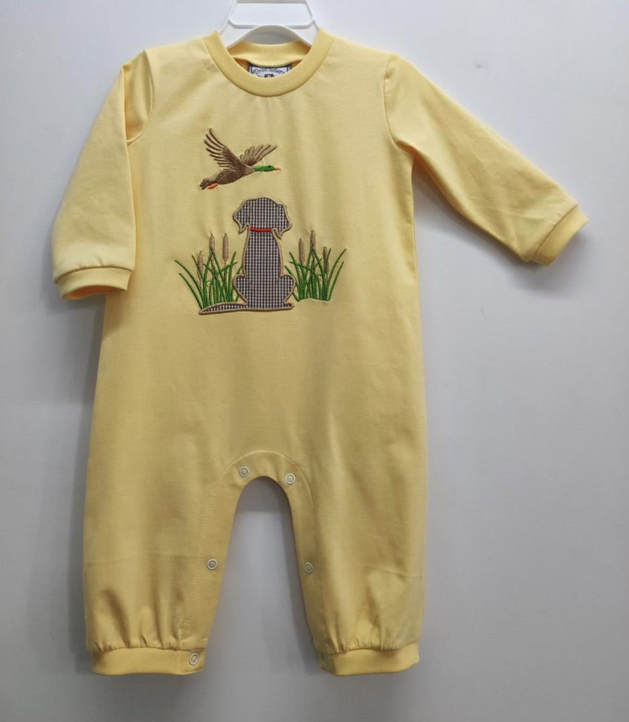 Duck Hunters Best Friend Applique Romper | Three Sisters