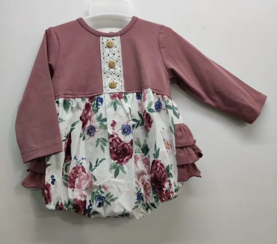 Plum Crazy Infant Ruffle Bubble Suit