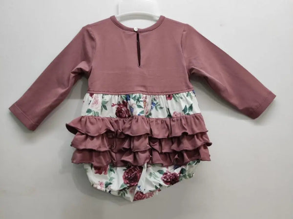 Plum Crazy Infant Ruffle Bubble Suit