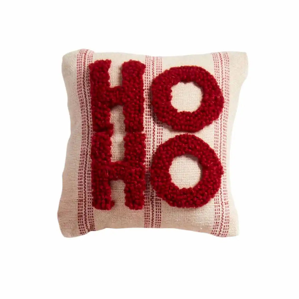 Mini Ho Ho Hooked Pillow | Mud Pie