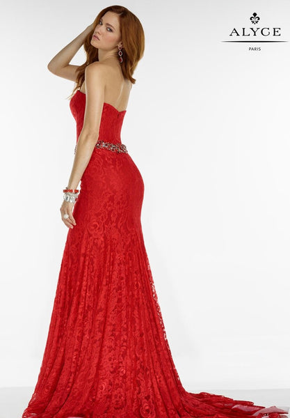 Red Lace Alyce Gown - Size 6 only