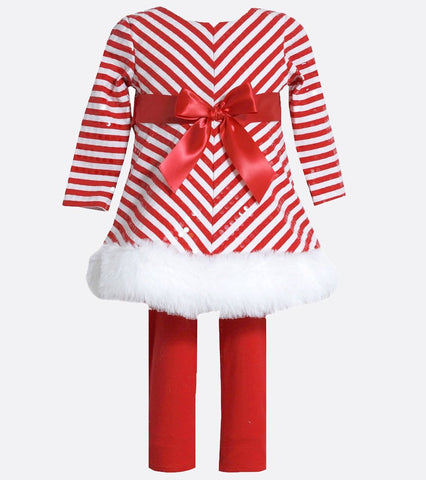 Candy Cane Maker Sequin Legging Set -Toddler || Bonnie Jean