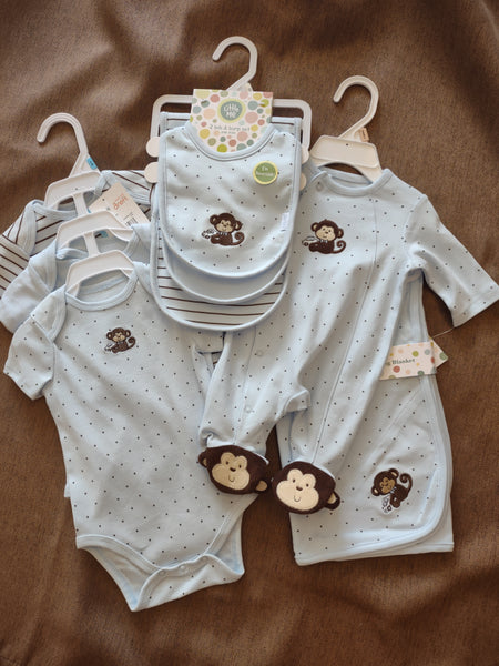 Little Monkey Tag Along Receiving Blanket - Little Me