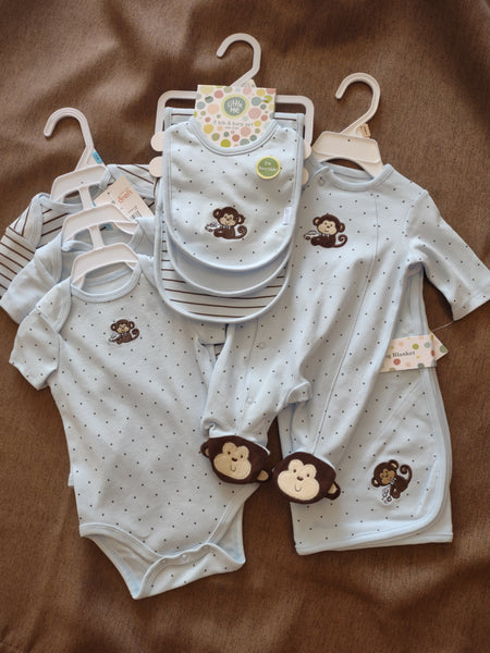 Little Monkey Footie with quick change snaps and monkey feet - Little Me
