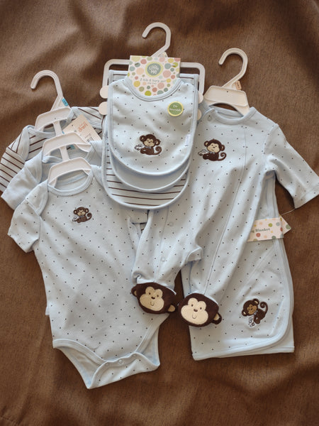 Little Monkey Tag Along Receiving Blanket - Little Me