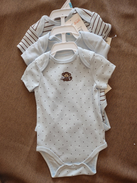 Little Monkey Three Pack Bodysuits