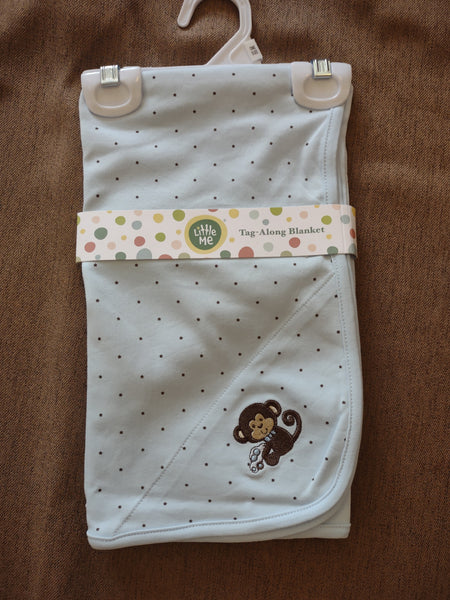 Little Monkey Tag Along Receiving Blanket - Little Me