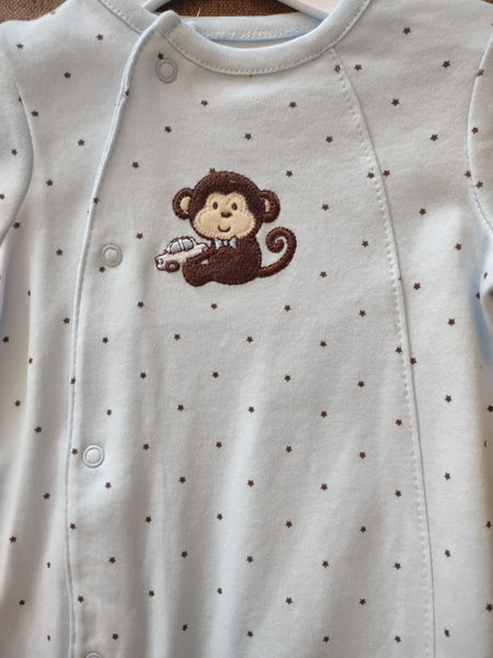 Little Monkey Footie with quick change snaps and monkey feet - Little Me