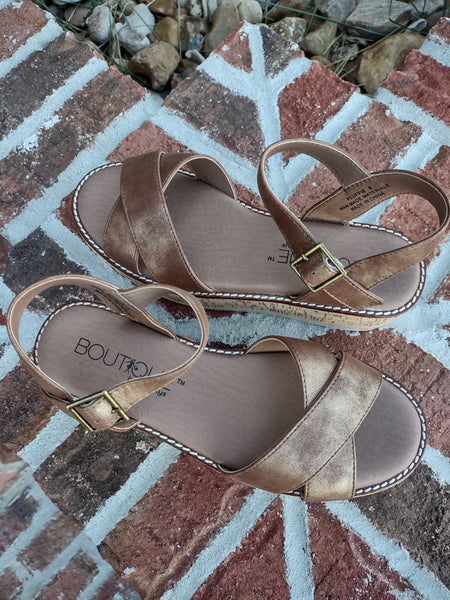 Brown Cork Wedge Sandal | Boutique By Corky’s Fluffie