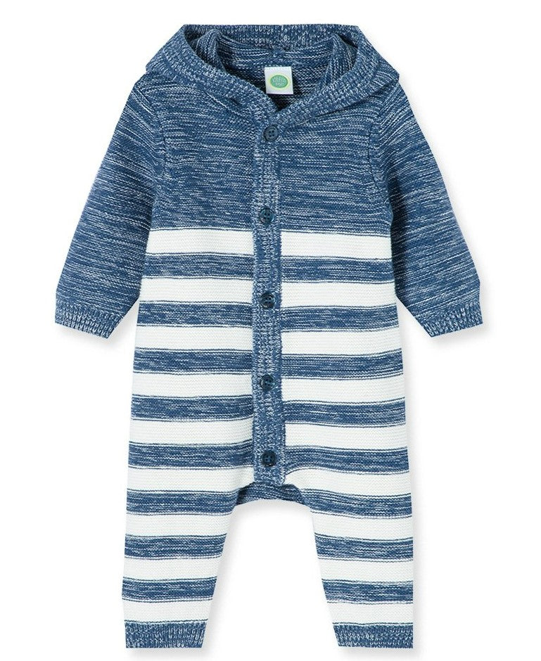 Hooded Sweater Onsie - Blue | Little Me