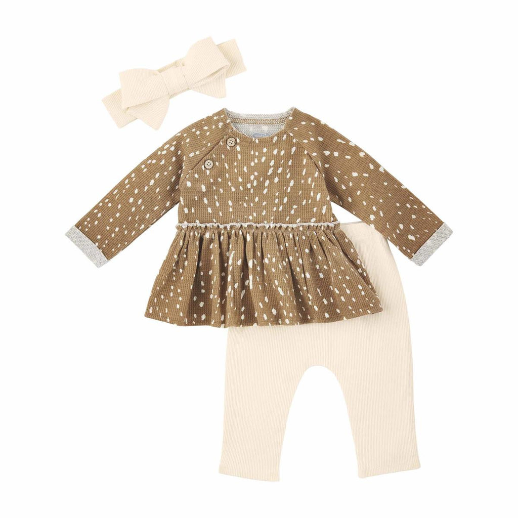 Infant Fawn Three Piece Tunic and Legging Set | Mud Pie