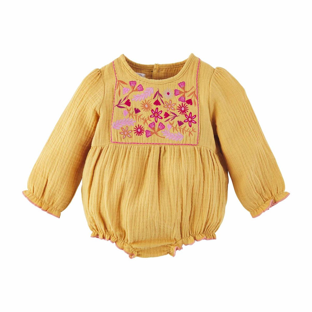 Mustard Infant Bubble Suit | Mud Pie