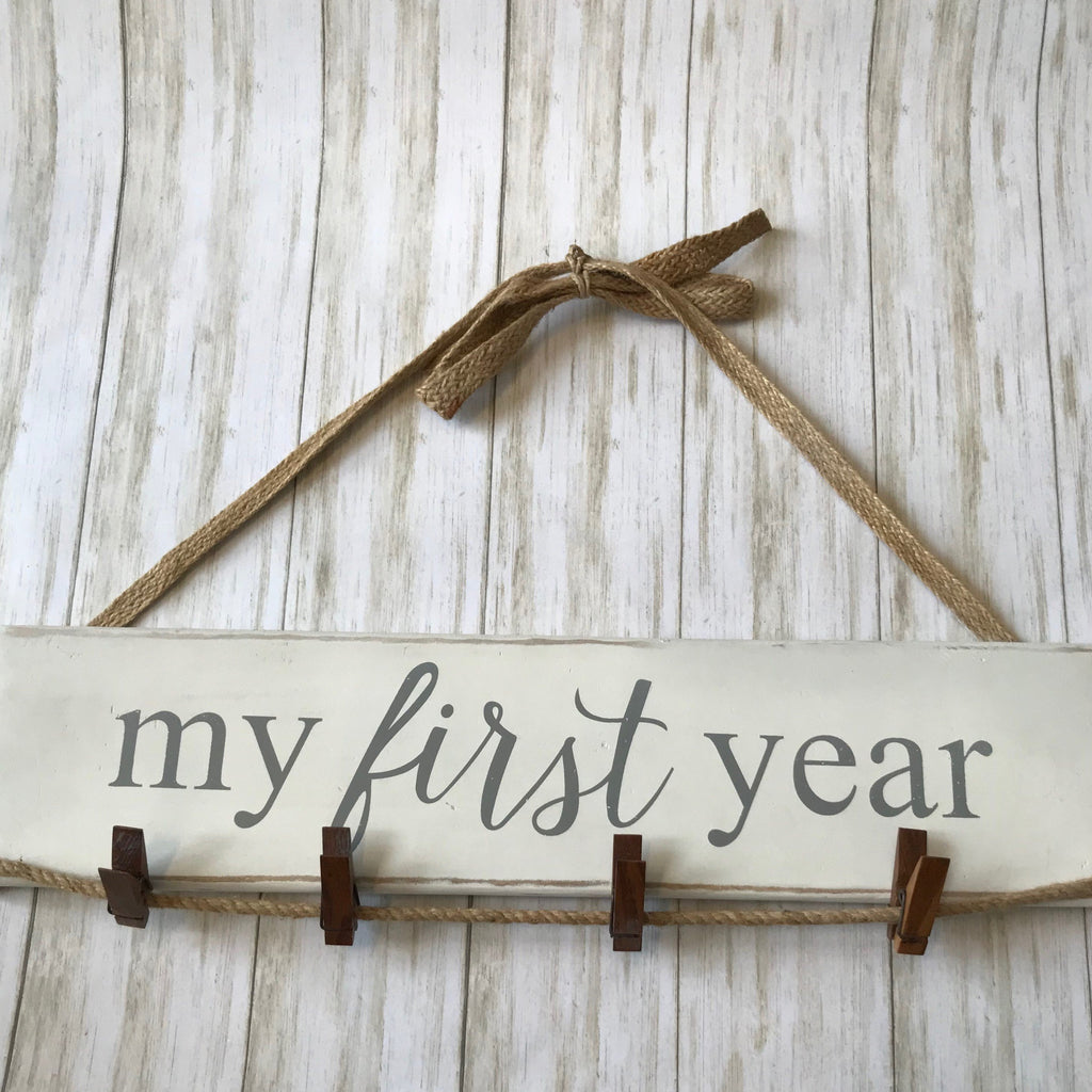 Mud Pie My First Year Sign