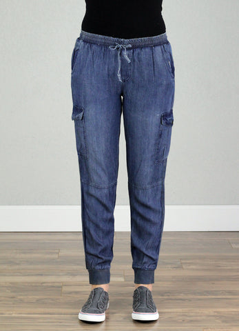 Denim Cargo Jogger | Vintage Havana