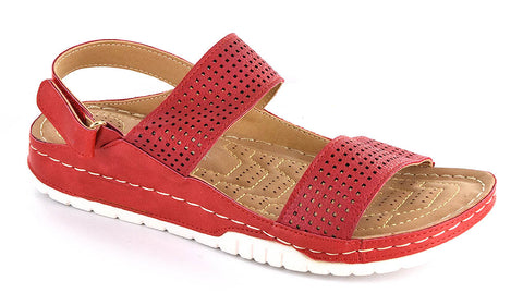 Red Double Strap Sandals | Boutique by Corkys | Calla
