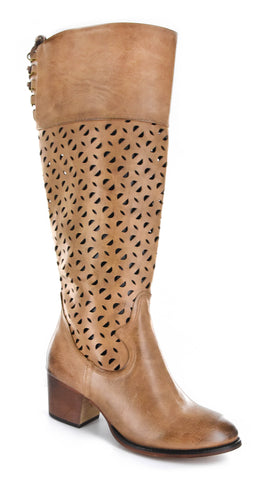 Laser Cut Zip and Lace Up Knee Boots | Corkys Gabbie