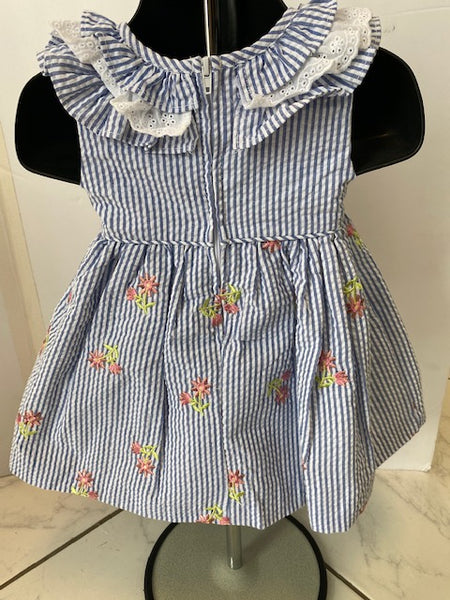 Pinstripe Seersucker Dress & Bloomers | Bonnie Baby