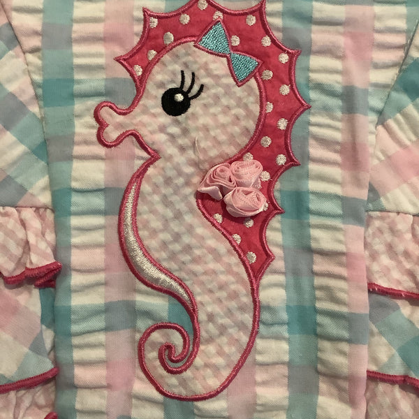 Infant Appliqued Seahorse Romper | Bonnie Baby