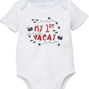 "My 1st Vacay" Onesie Crawler | Mud Pie