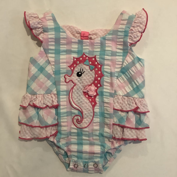 Infant Appliqued Seahorse Romper | Bonnie Baby
