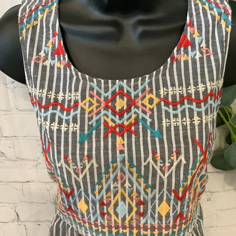Embroidered  Aztec Tank