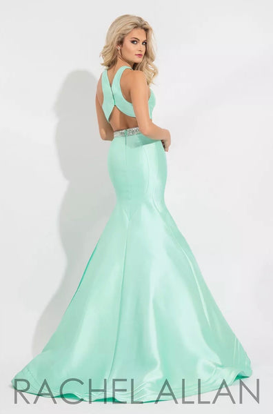 Mint Mermaid Cross Over Dress | Rachel Allan 7593