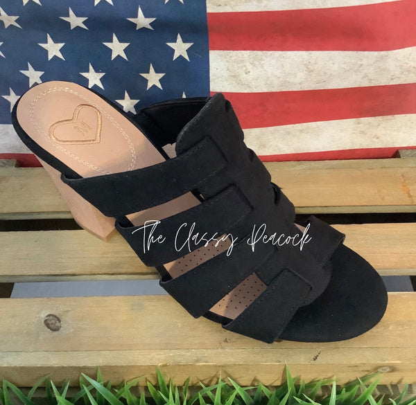 Caged High Heel Sandal | Madeline | Novelette in Black