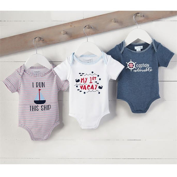 "My 1st Vacay" Onesie Crawler | Mud Pie