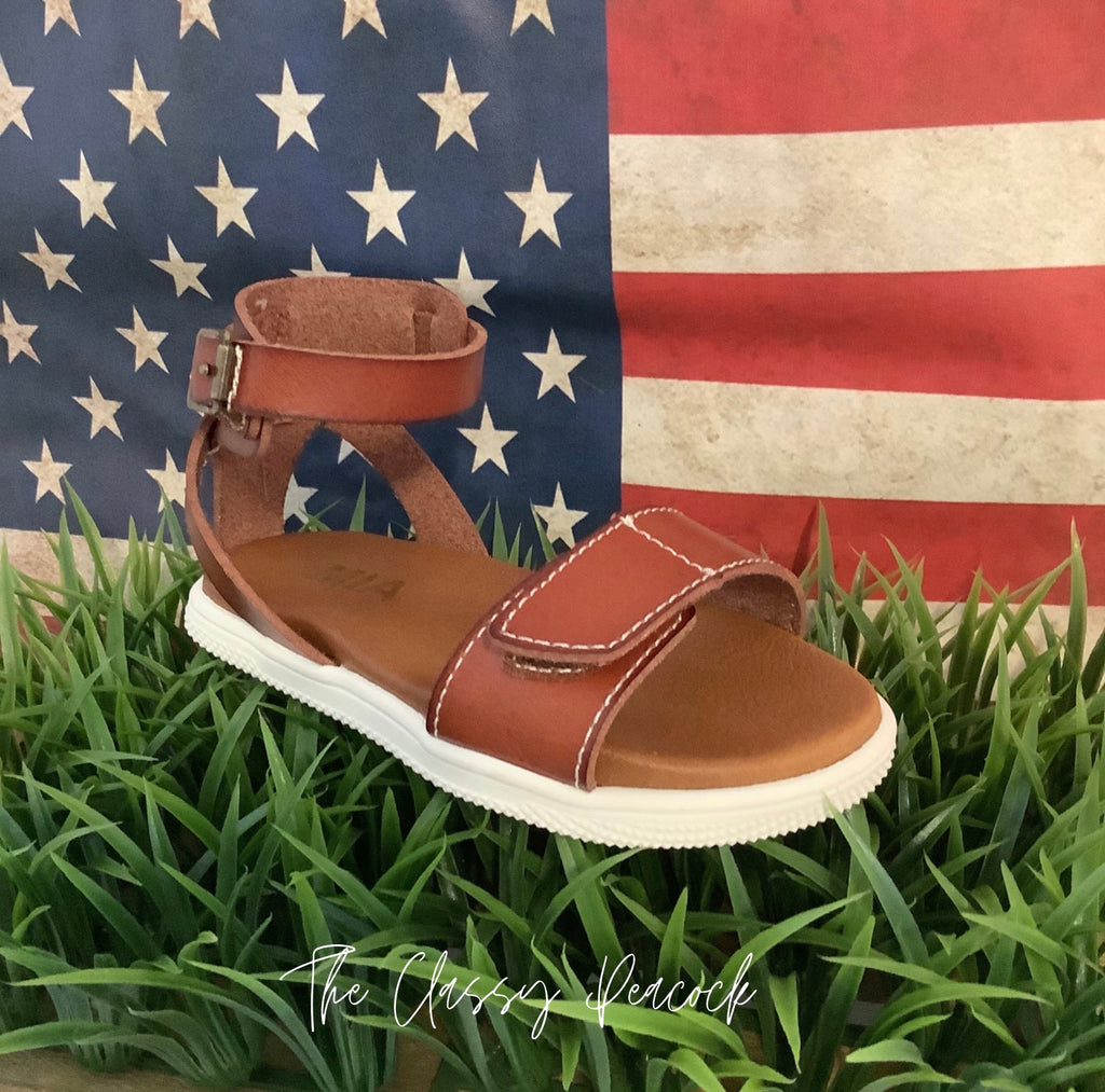 Adjustable Width Side Buckle Sandal | Mini Mia Little Kizzie